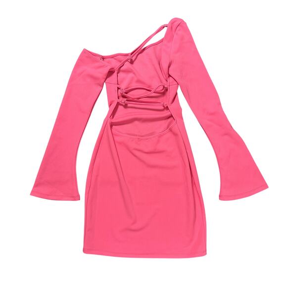 Hello Molly Pink Long Sleeve Mini Dress - Picture 2 of 5
